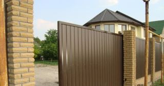 Купить откатные ворота из профнастила Торжок, цена от 1782 руб.