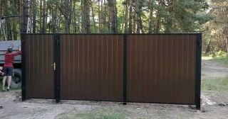 Купить распашные ворота из профнастила Торжок, цена от 2778 руб.
